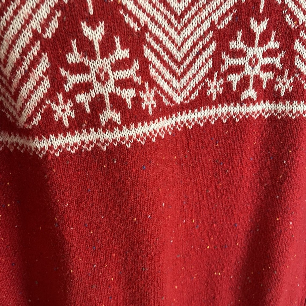 90s Y2K Disney Mickey Mouse Fair Isle Sweater Sz M Wool Blend Crewneck Holiday - Picture 4 of 8
